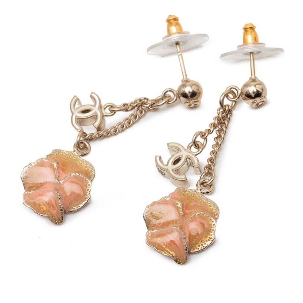 CHANEL Orange Logo Earrings - Picture 2 of 4